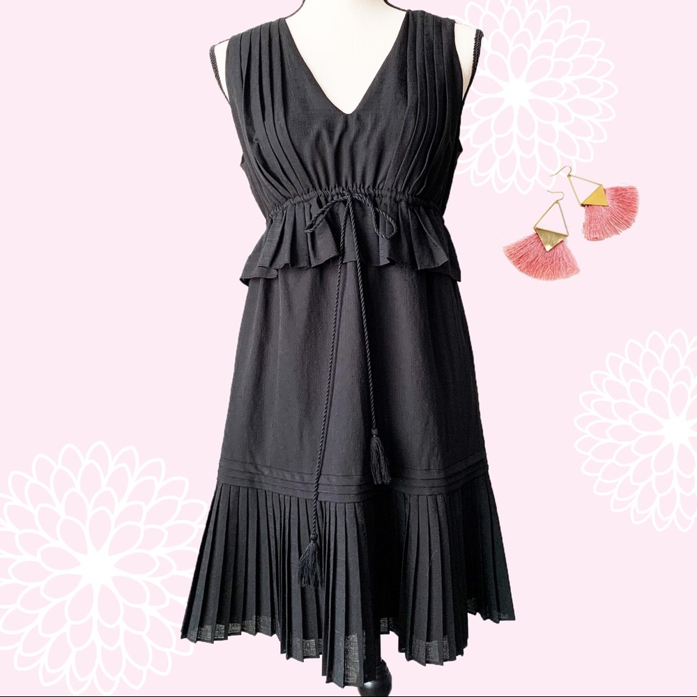 Max Studio Sleeveless Dress with Drawstring Waist